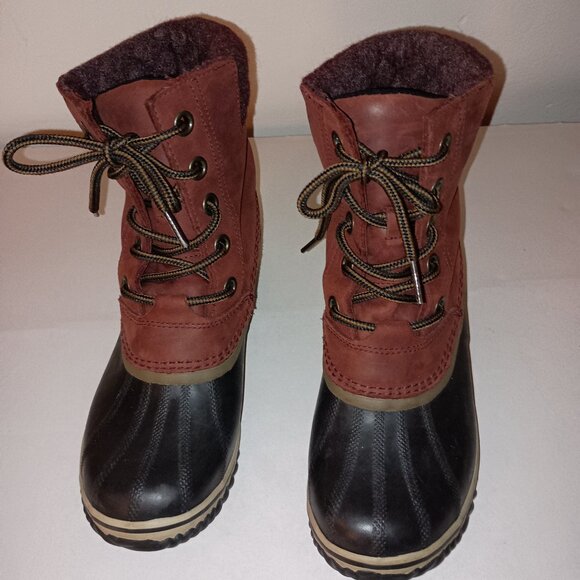 Sorel Maroon Slimpack Waterproof Winter Boots Women’s Size 8 - Picture 15 of 15